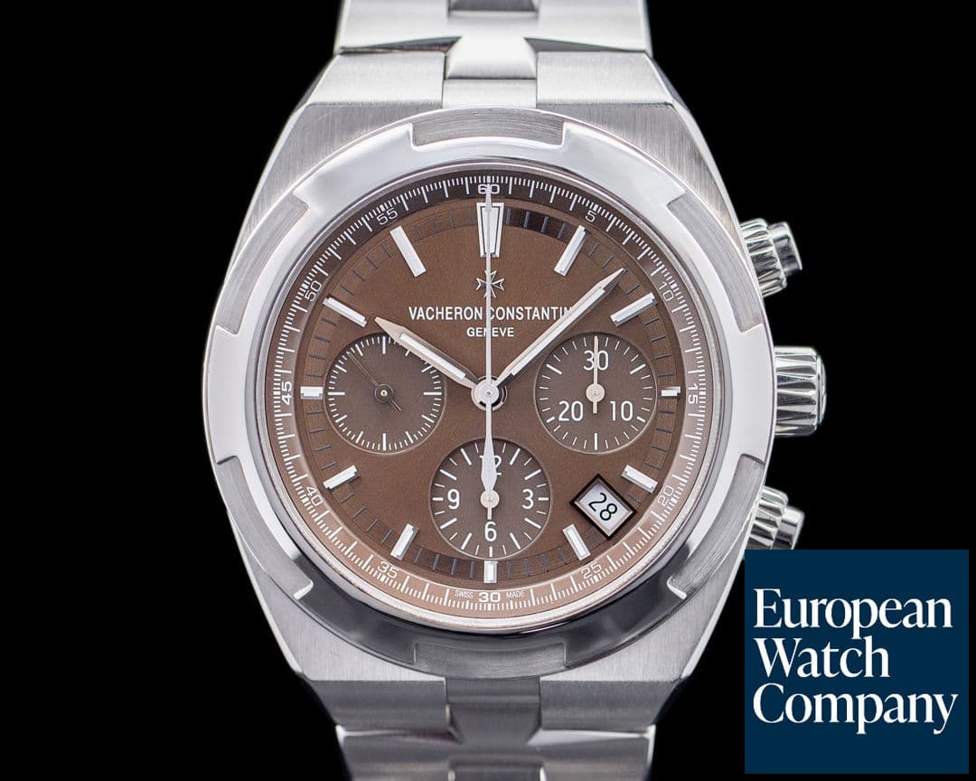 Image of Vacheron Constantin Overseas Chronograph 5500V Brown Dial SS RARE DIAL