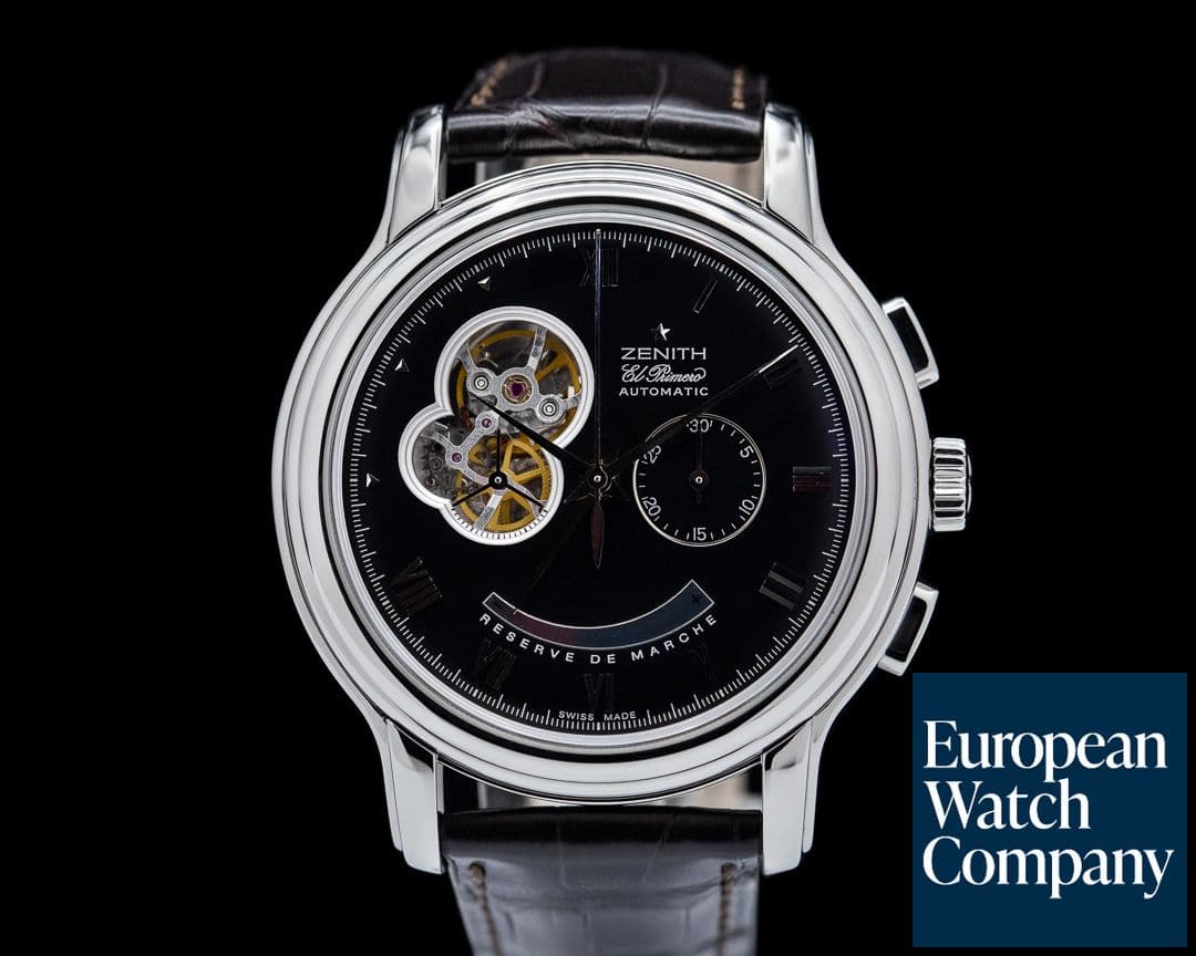 Image of Zenith Chronomaster Open XXT Black Dial SS / Strap