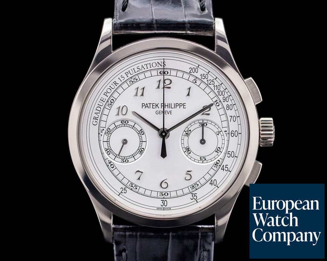Image of Patek Philippe Chronograph 5170G 18K White Gold / Silver Pulsation 