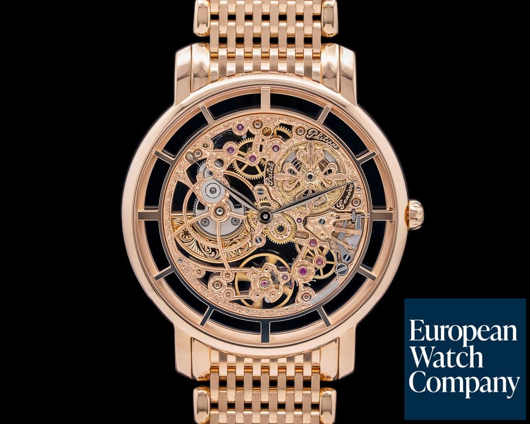 Image of Patek Philippe Ultra Thin Skeleton 5180 18K Rose Gold / Bracelet 