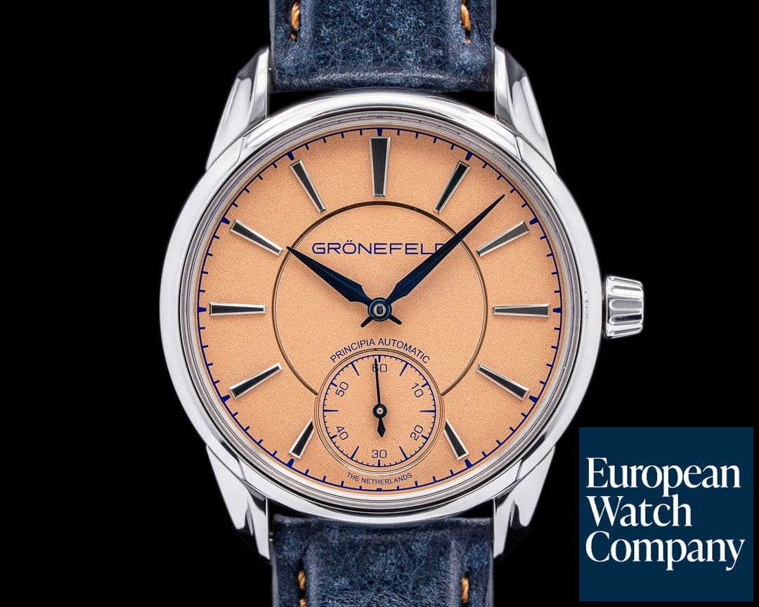 Image of Gronefeld 1941 Principia Automatic Steel Salmon Dial 