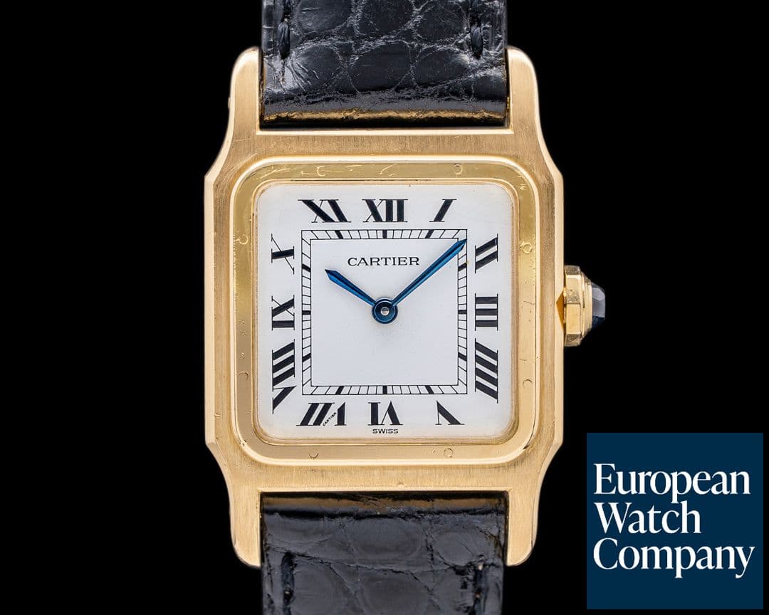 Image of Cartier Santos 18K Yellow Gold Manual Wind 