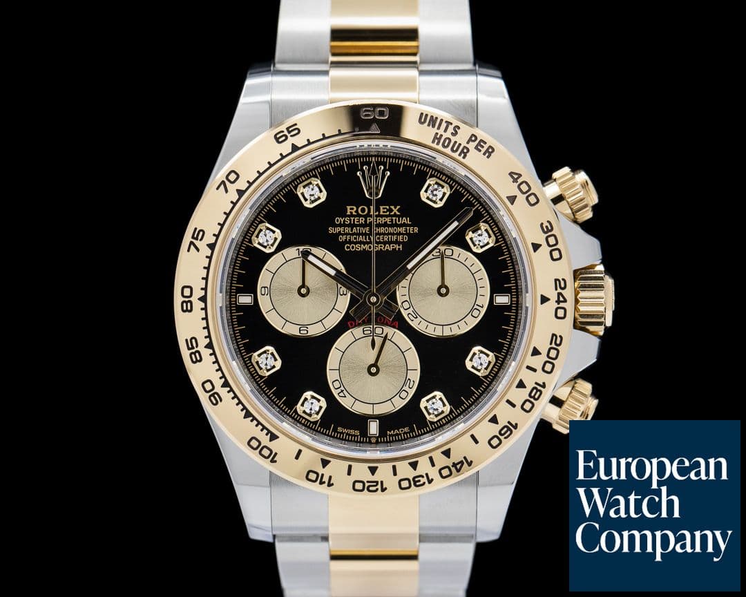Image of Rolex Daytona Black Dial Diamonds 18K / SS 2024