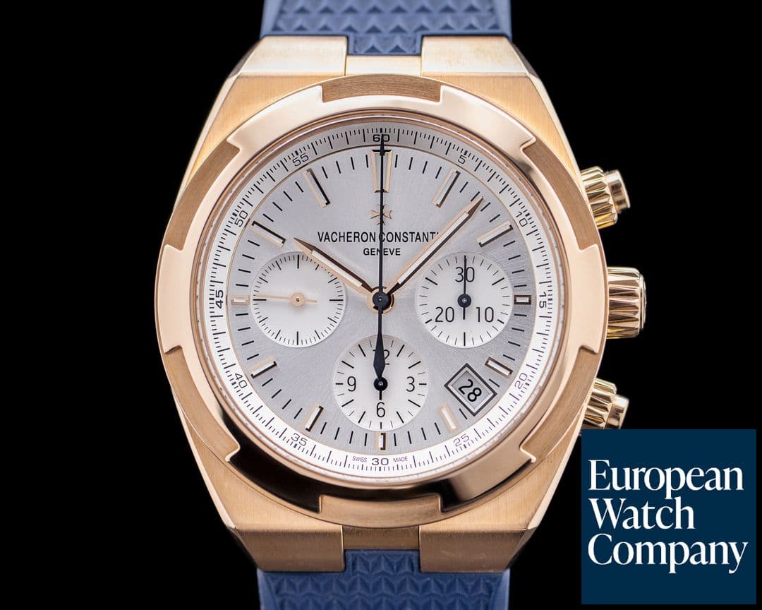 Image of Vacheron Constantin Overseas 5500V/000R Chronograph Silver Dial 18k Rose Gold