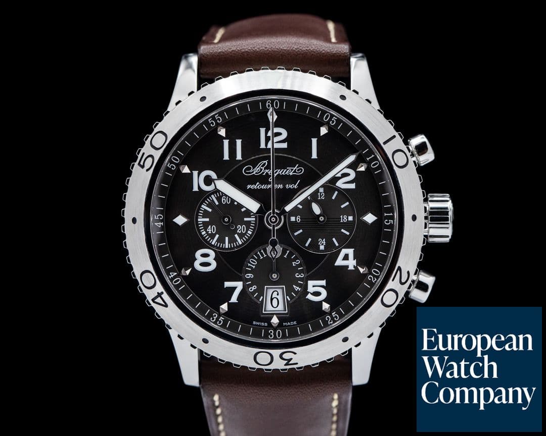 Image of Breguet Type XXI Flyback SS / Alligator Brown Dial 