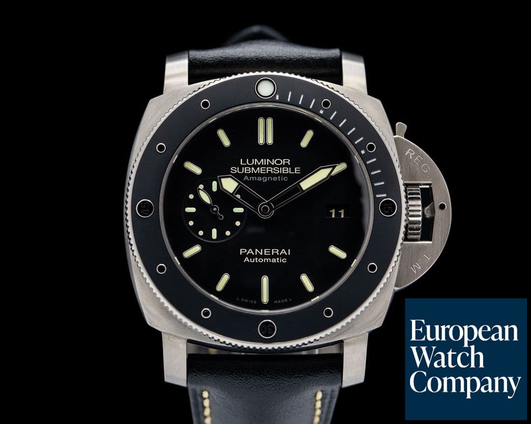 Image of Panerai Luminor 1950 Submersible 3 Day Amagnetic 47MM Titanium UNWORN