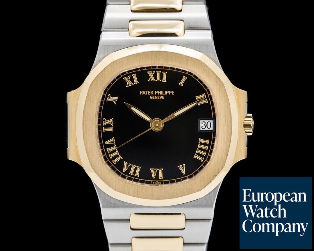 Image of Patek Philippe Nautilus 3800 Automatic SS / YG Black Roman Dial RARE