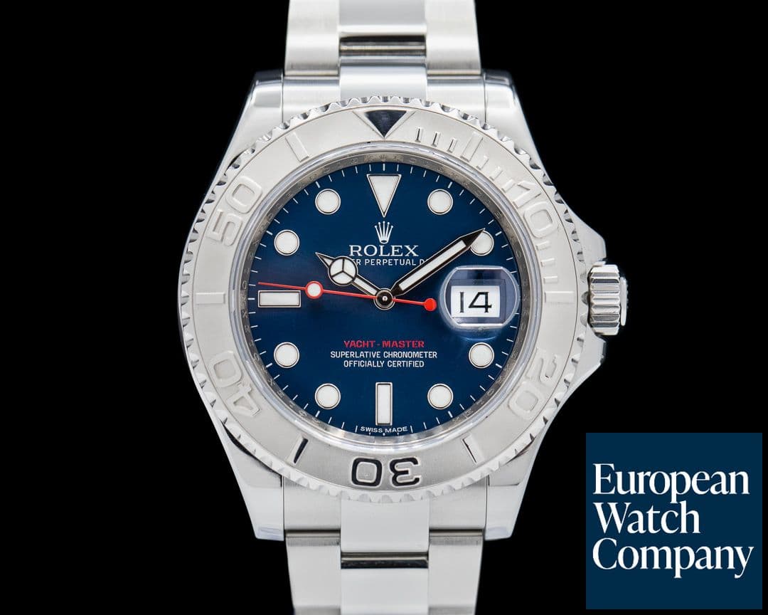 Image of Rolex Yacht Master SS Blue Dial / Platinum Bezel 