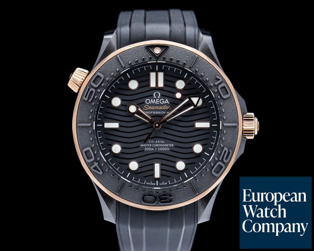 Image of Omega Seamaster Diver 300M Black SS / 18k Sedna Gold 2023