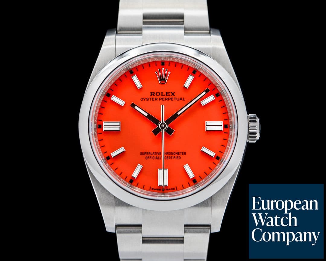Image of Rolex Oyster Perpetual 126000 36MM SS Coral Red