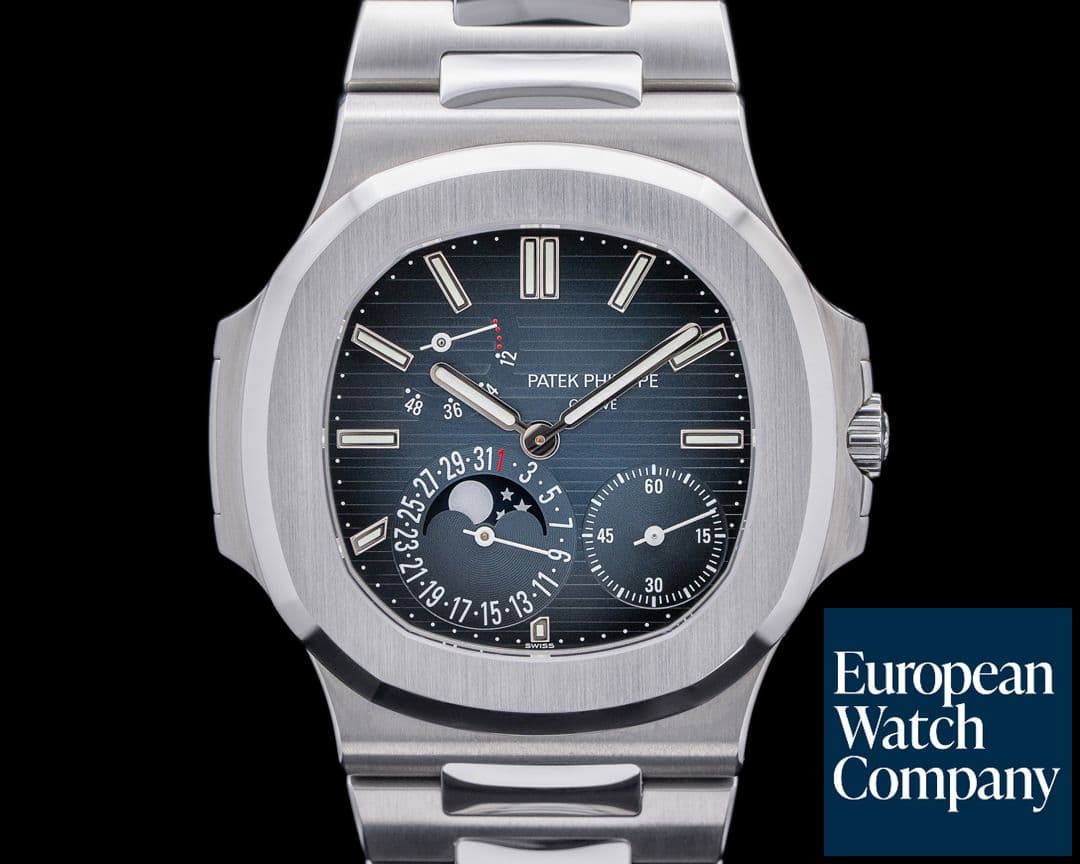 Image of Patek Philippe Jumbo Nautilus 5712 Moonphase Power Reserve SS FULL SET UNWORN 2019
