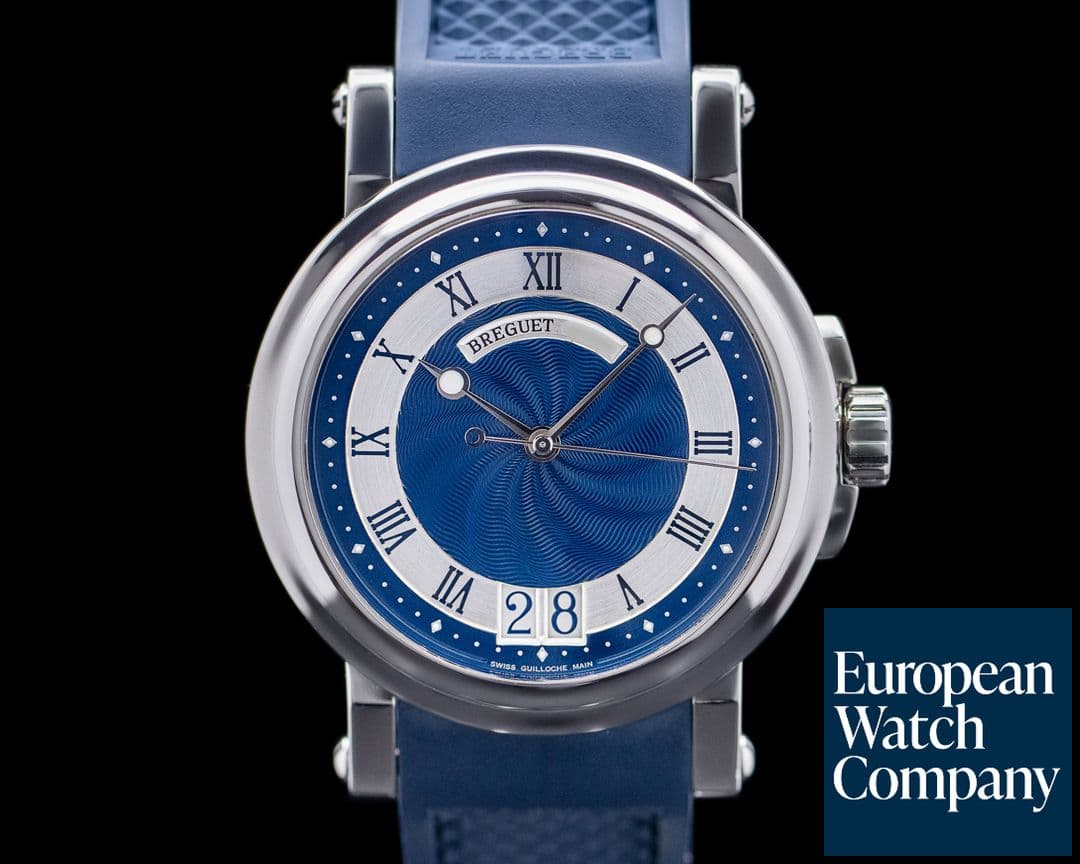 Image of Breguet Marine Big Date Blue Dial SS / Rubber