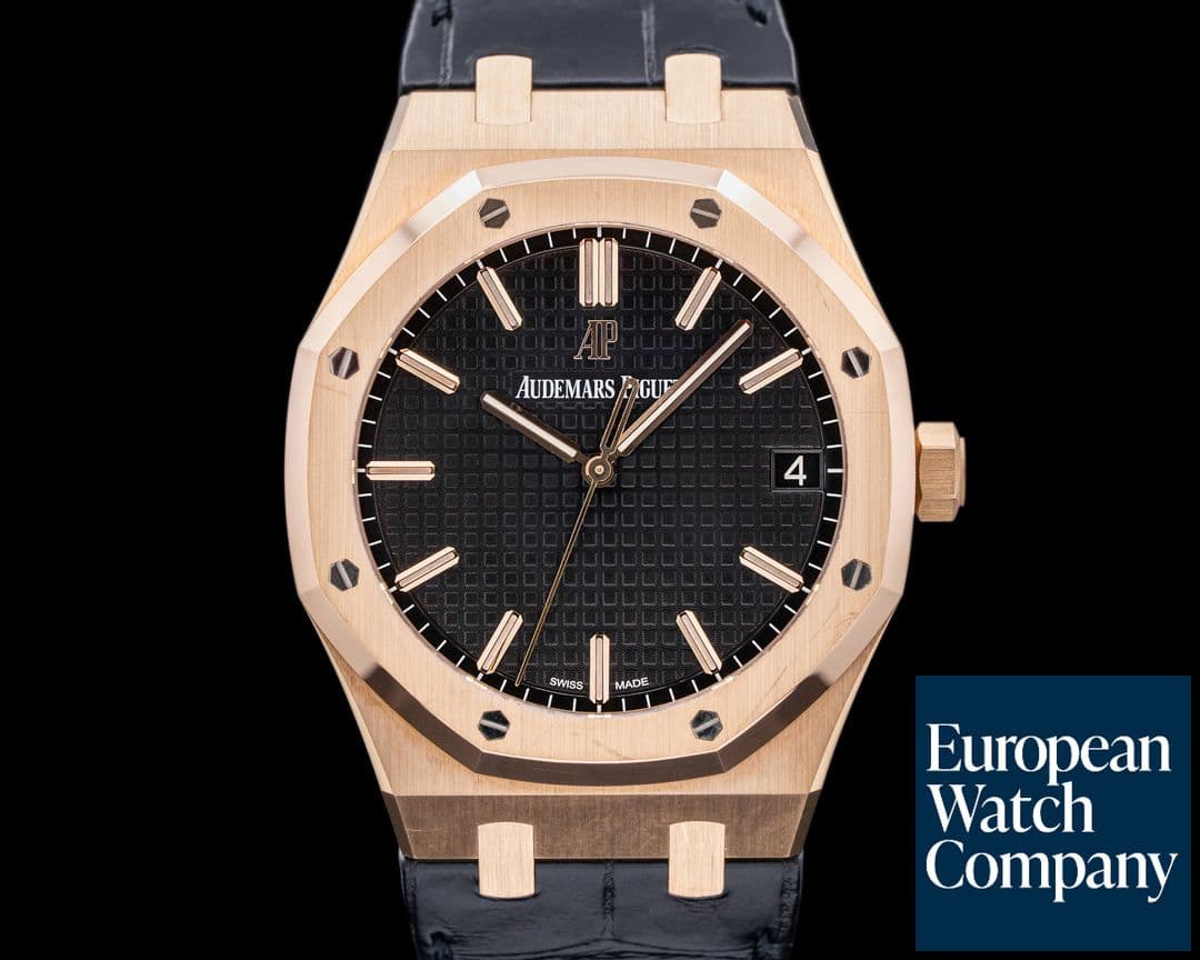 Image of Audemars Piguet Royal Oak Black Dial 15500OR / Black Alligator