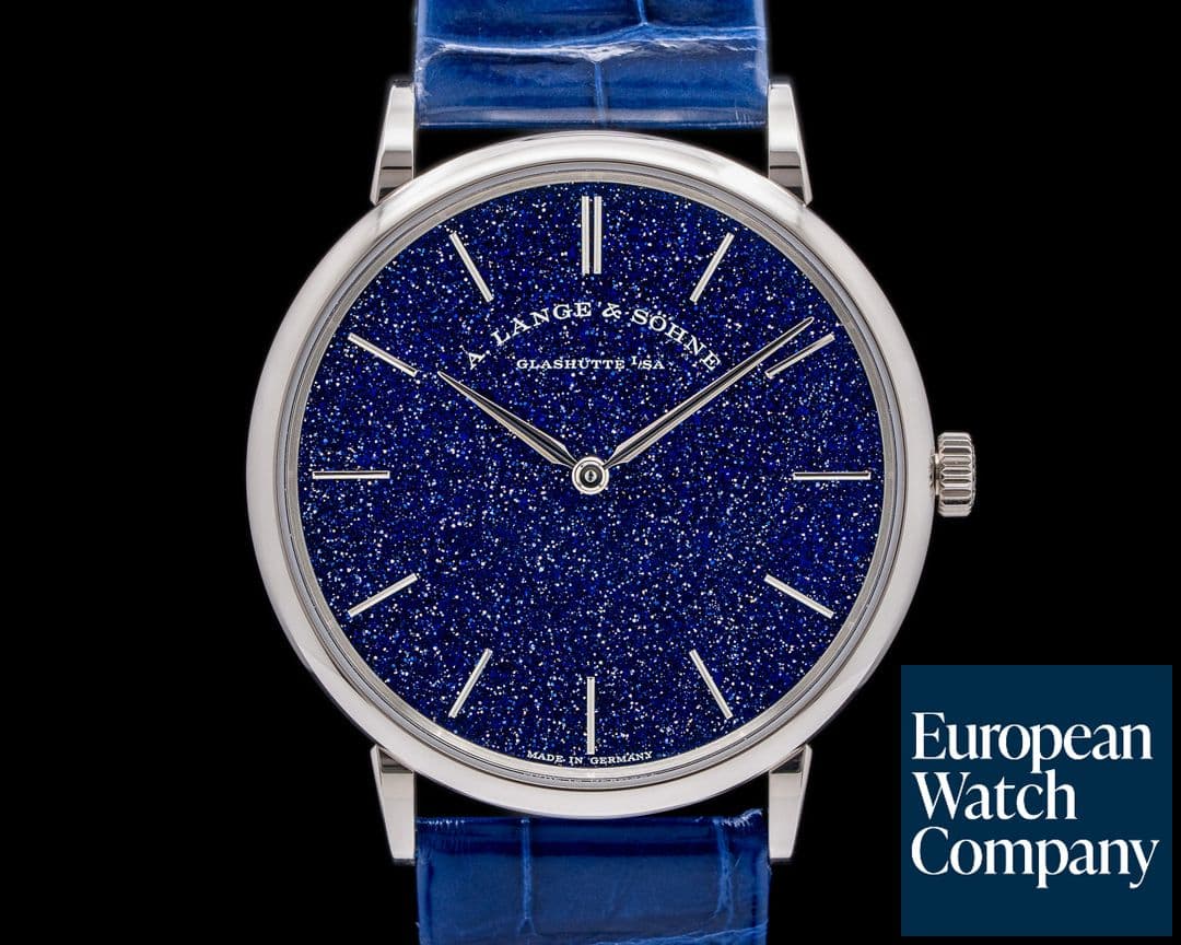 Image of A. Lange and Sohne Saxonia 205.086 Thin Manual Wind Blue Gold-Flux Dial UNWORN