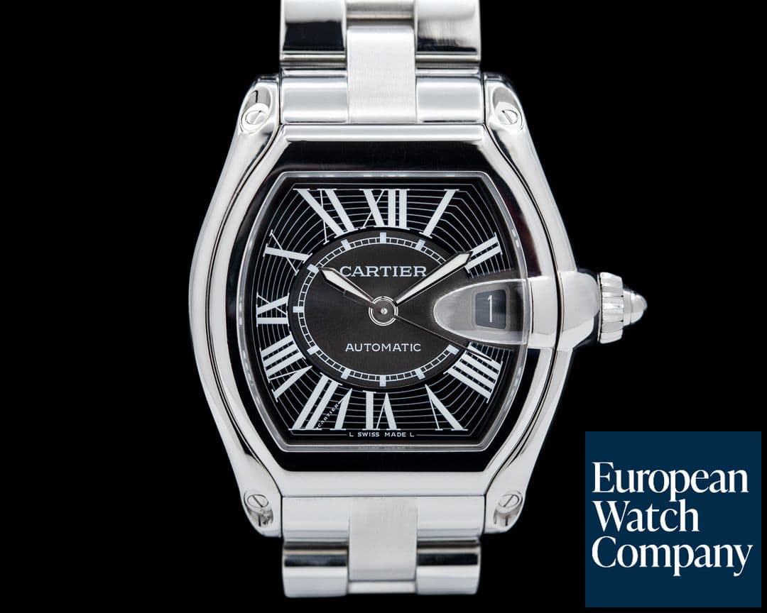 Image of Cartier Roadster Black Roman Dial SS/SS