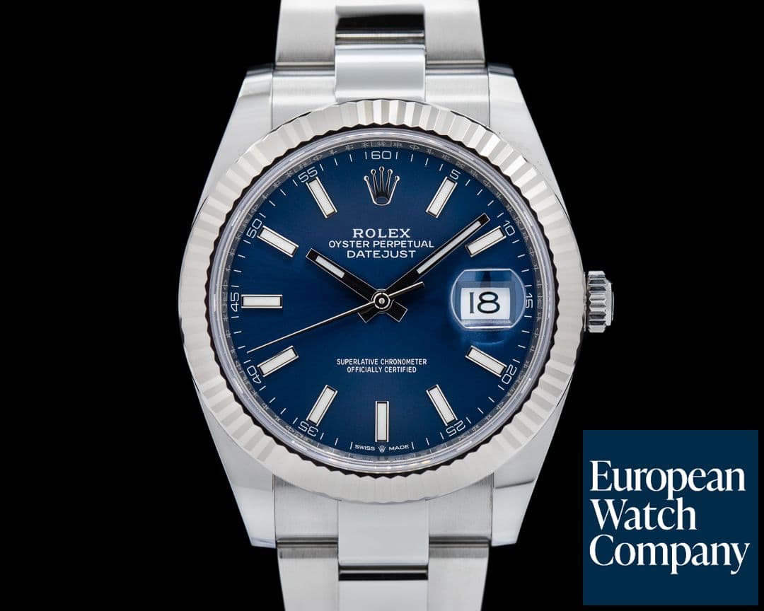 Image of Rolex Datejust 41 126334 Blue Stick Dial SS Oyster