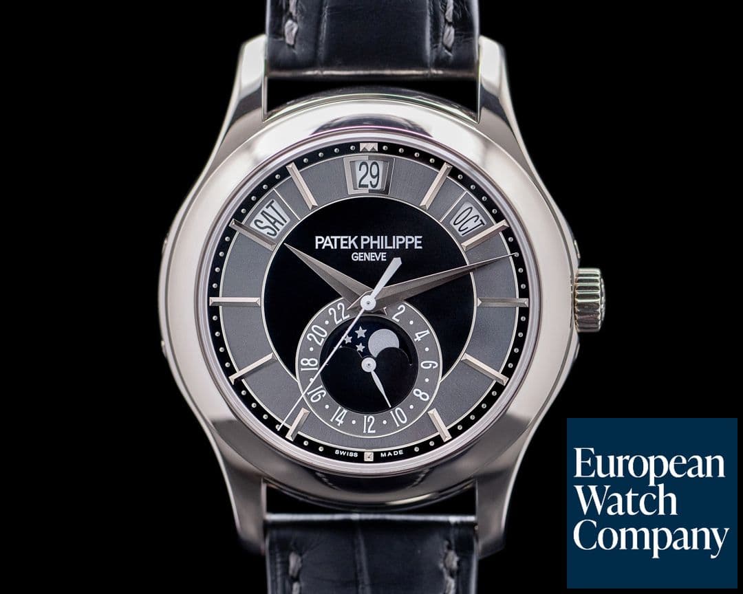 Image of Patek Philippe Annual Calendar 5205G Grey Dial 18K White Gold Black Dial