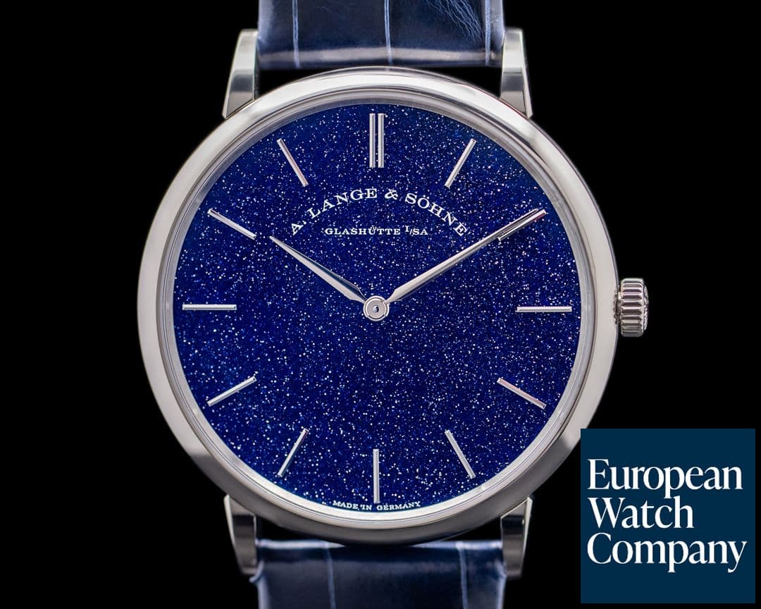 Image of A. Lange and Sohne Saxonia Thin Manual Wind Blue Gold-Flux Dial 