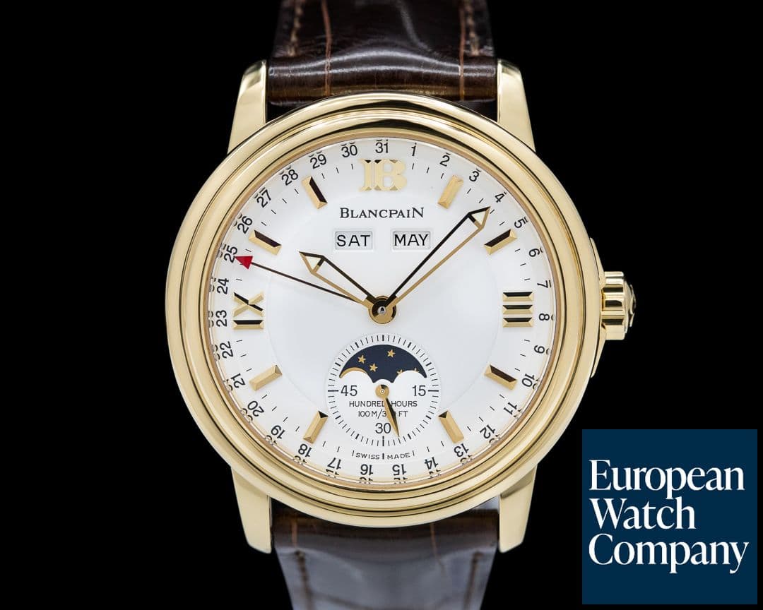 Image of Blancpain 2100 Triple Date Leman Moonphase 18k Yellow Gold