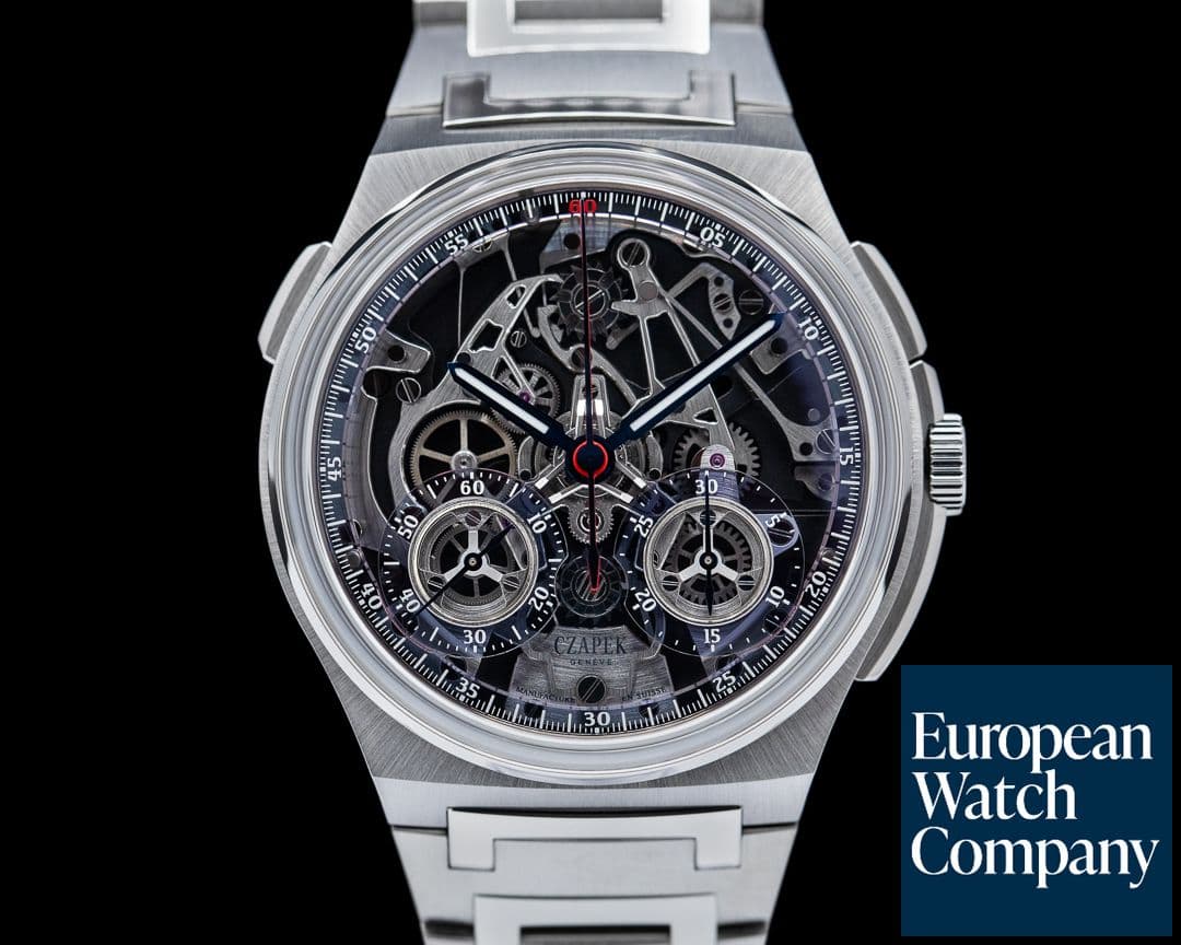 Image of Czapek & Cie Antarctique Chronograph Rattrapante Ice Blue LE