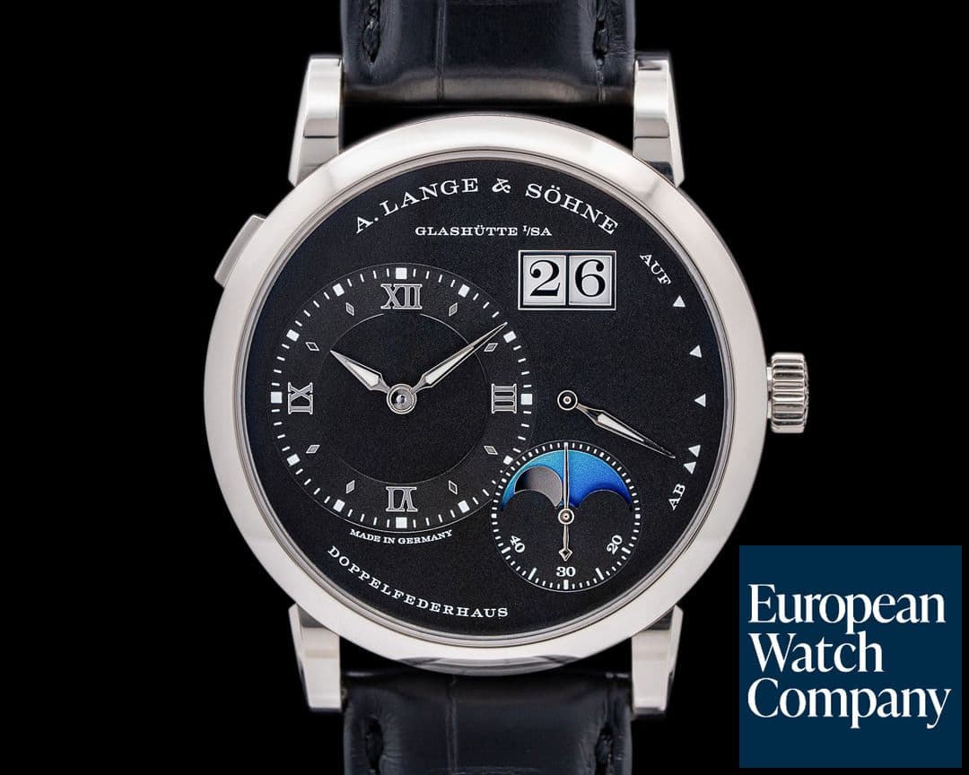 Image of A. Lange and Sohne Lange 1 Moon 192.029 18K White Gold Black Dial 2023