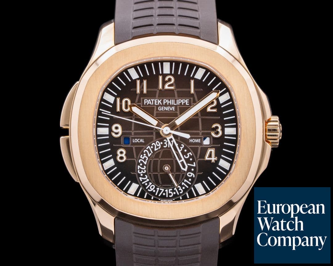 Image of Patek Philippe Aquanaut 5164R Travel Time Rose Gold / Rubber