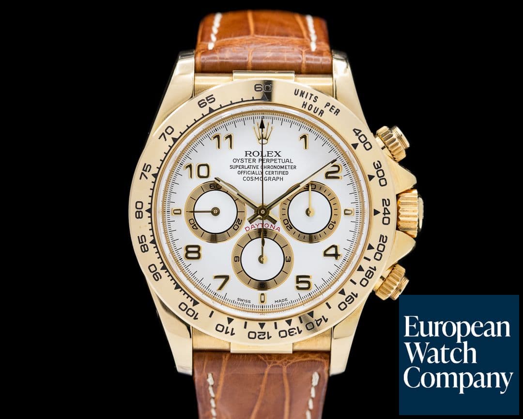 Image of Rolex Daytona 16518 Zenith Yellow Gold / Alligator 