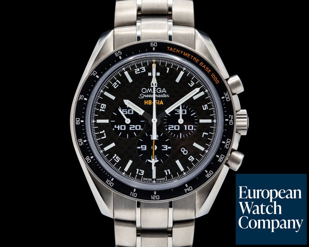 Image of Omega Speedmaster HB-SIA GMT Chronograph SOLAR IMPULSE Titanium / Carbon Fiber