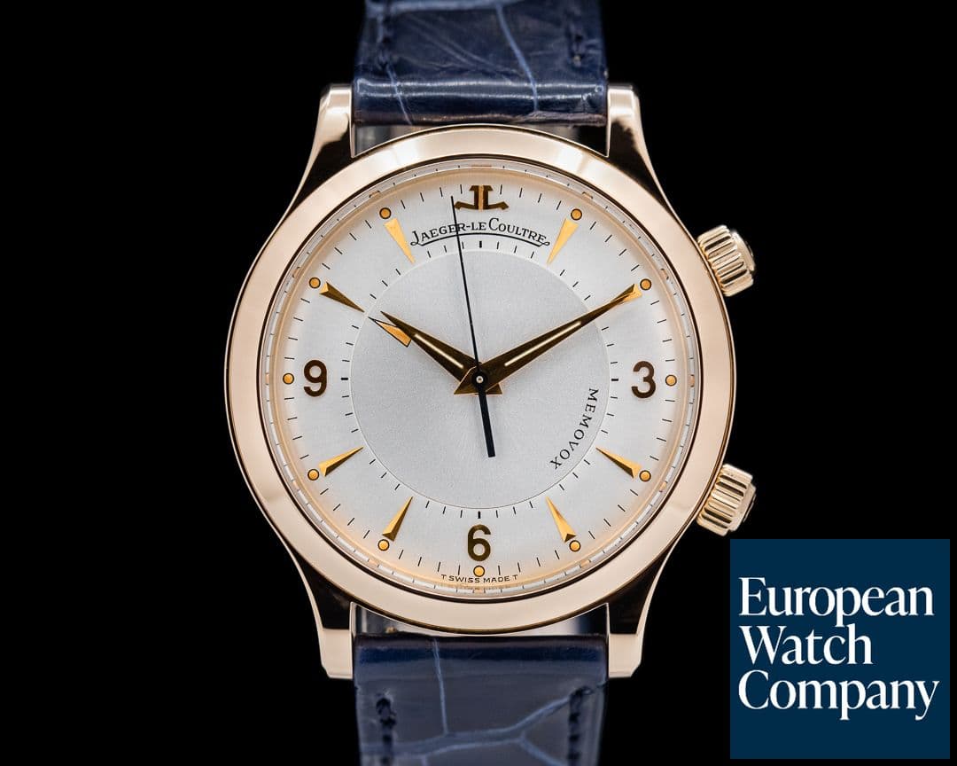 Image of Jaeger LeCoultre Master Memovox Silver Dial 18k Rose Gold