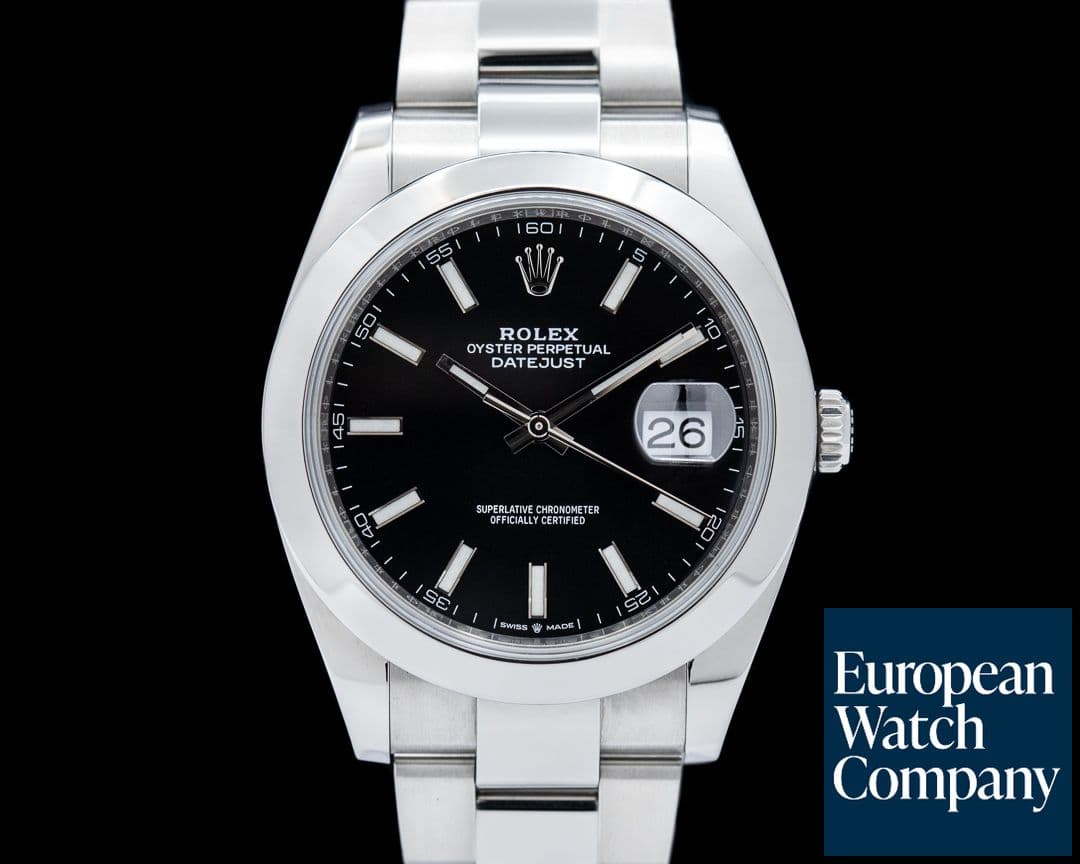 Image of Rolex Datejust 41 126300 Black Stick Dial SS