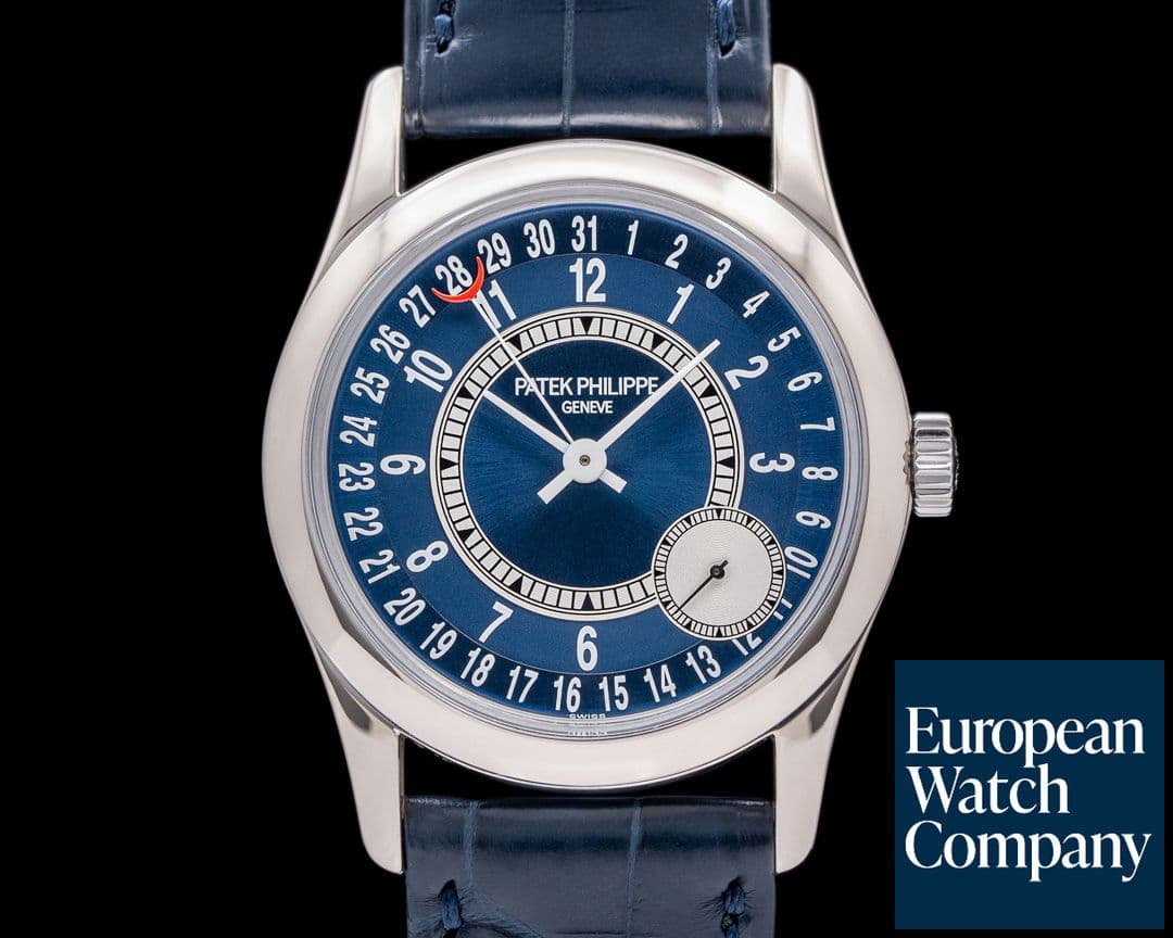 Image of Patek Philippe Calatrava 6000G Blue Dial 18K White Gold / Deployant