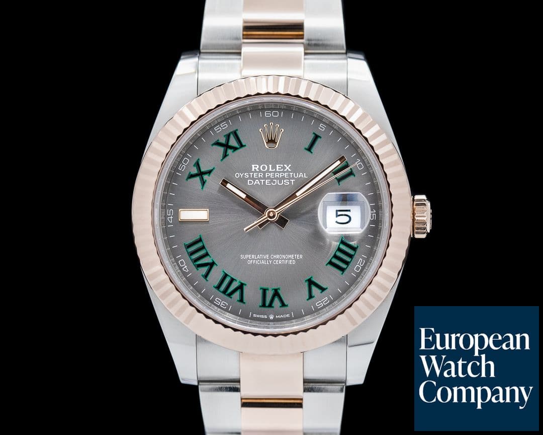Image of Rolex Datejust 41 "Wimbledon" 18k Everose/SS