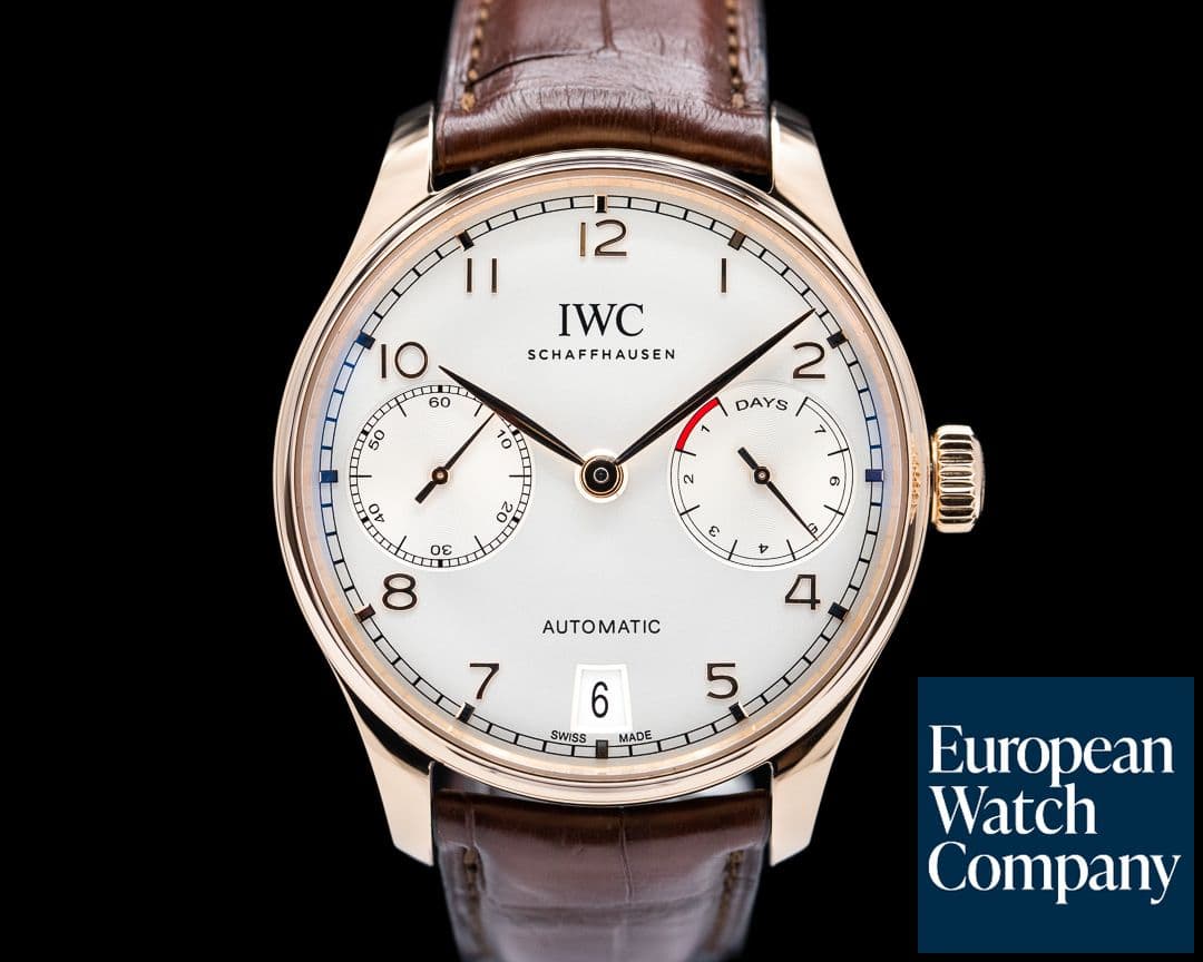 Image of IWC Portuguese 7 Day Automatic 18K Rose Gold 2019