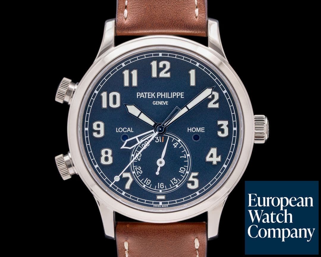 Image of Patek Philippe Calatrava 5524G Pilot Travel Time 18k White Gold