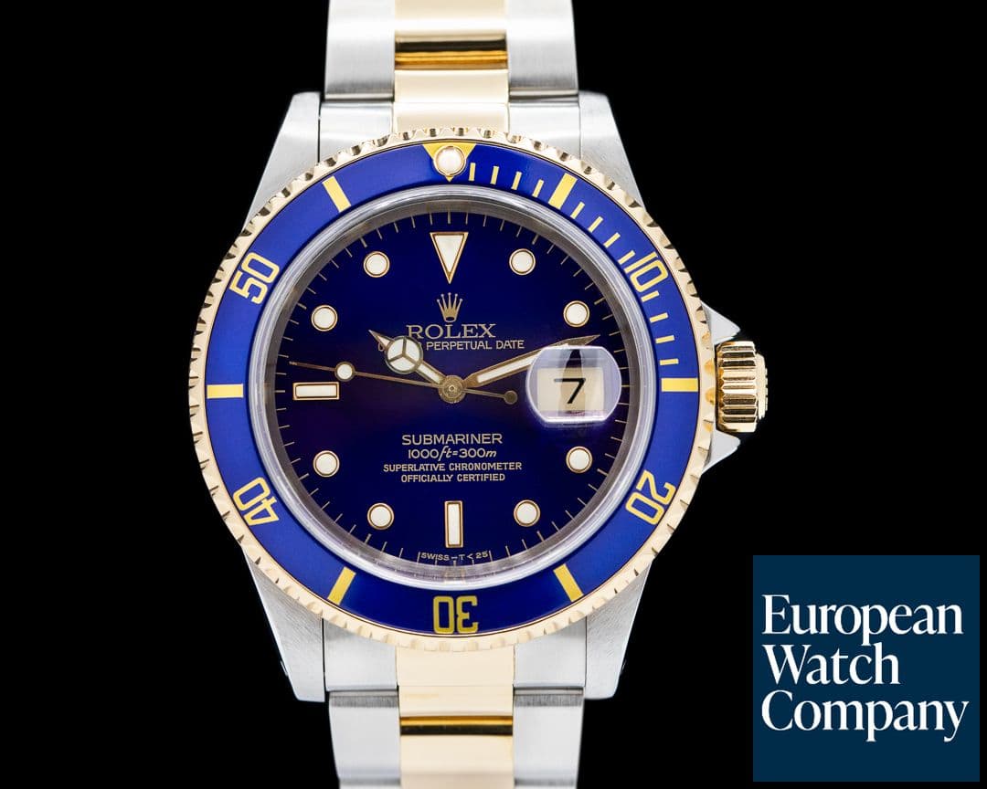 Image of Rolex Submariner 16613 Blue Dial SS / 18K