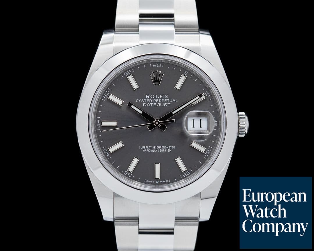 Image of Rolex Datejust 41 126300 Rhodium Stick Dial SS 