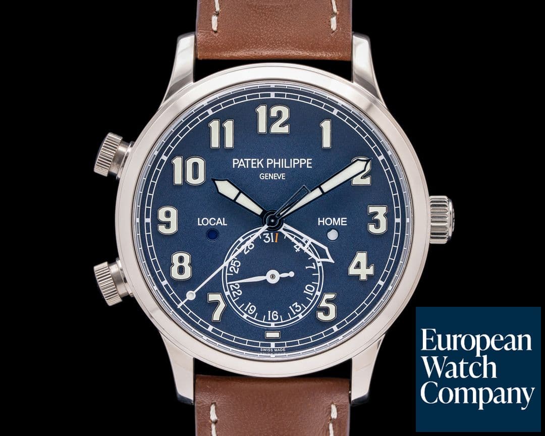 Image of Patek Philippe Calatrava 5524G Pilot Travel Time 18k White Gold