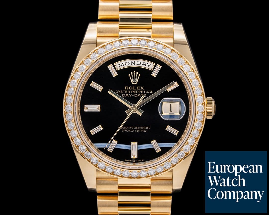 Image of Rolex Day Date Presidential Black Onyx Diamond Dial / Diamond bezel UNWORN