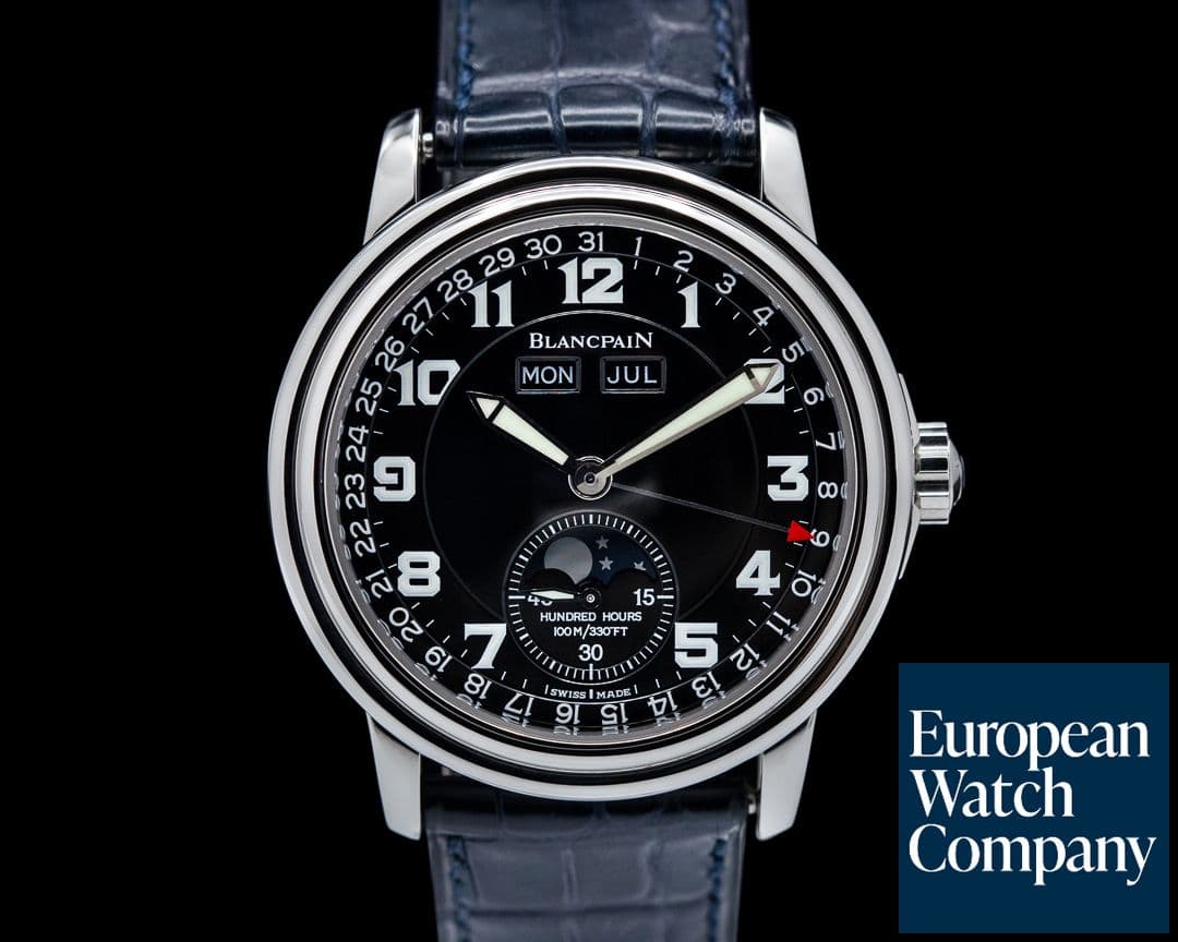 Image of Blancpain Leman Complete Calendar Black Dial
