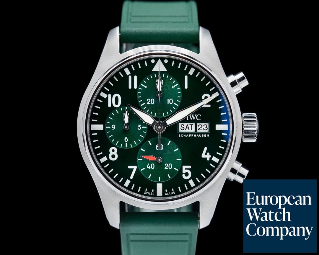 Image of IWC Pilot's Watch Chronograph 41MM SS Green Dial
