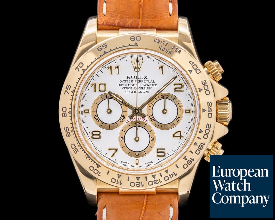 Image of Rolex Daytona 16518 Zenith 18K YG/White Dial BOX & PAPERS 