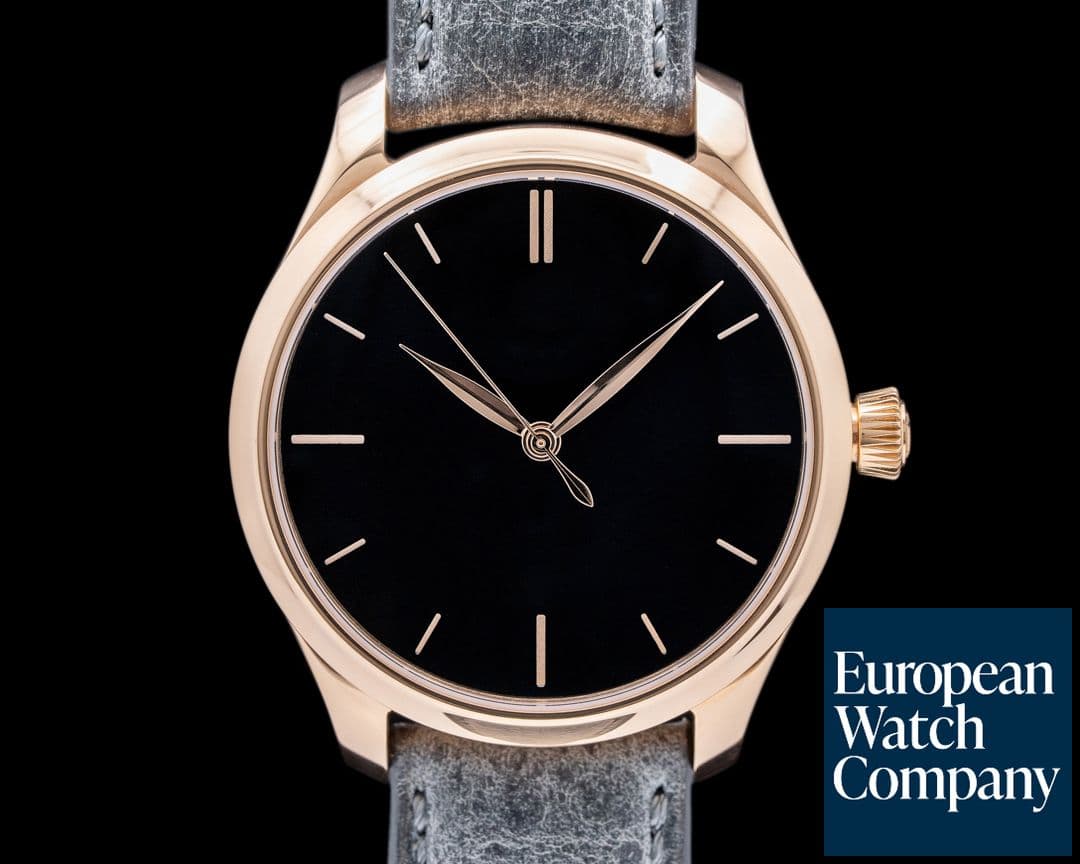 Image of H. Moser and Cie. Endeavour VANTABLACK Dial 18k Rose Gold/Rose Gold Buckle