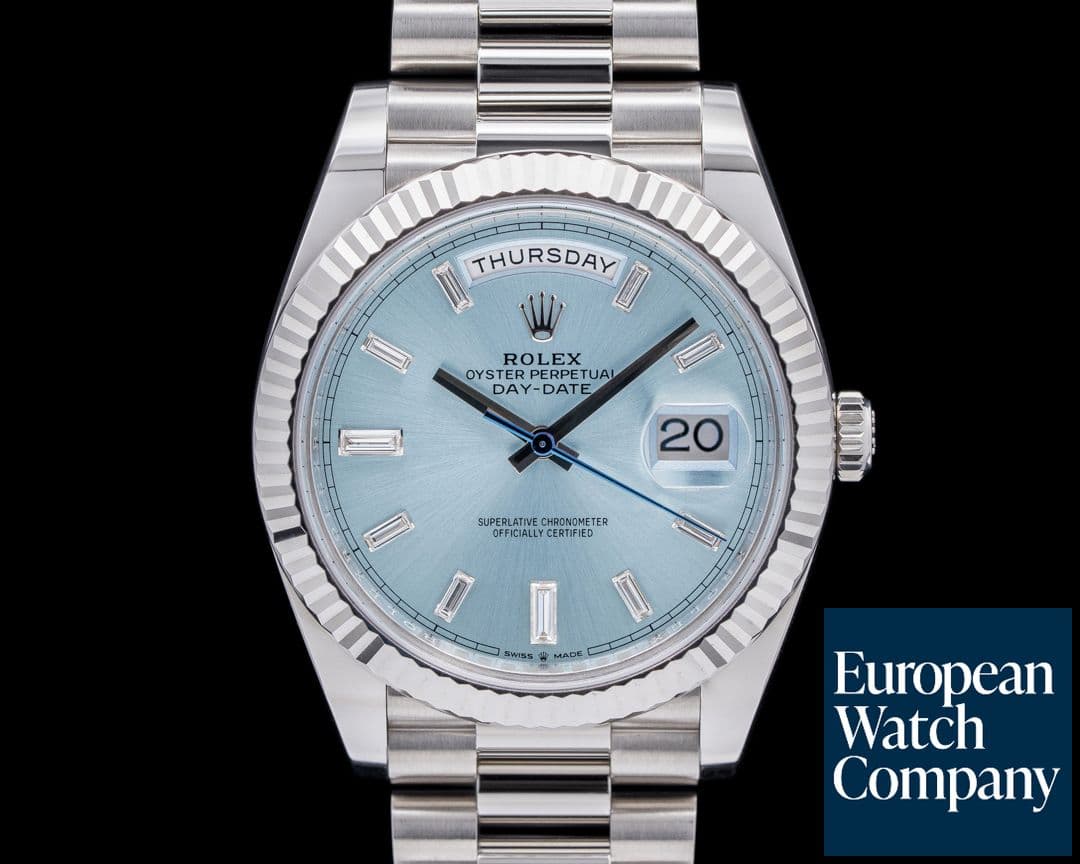 Image of Rolex Day Date 228236 Platinum Baguette Dial 2023 NEW MODEL