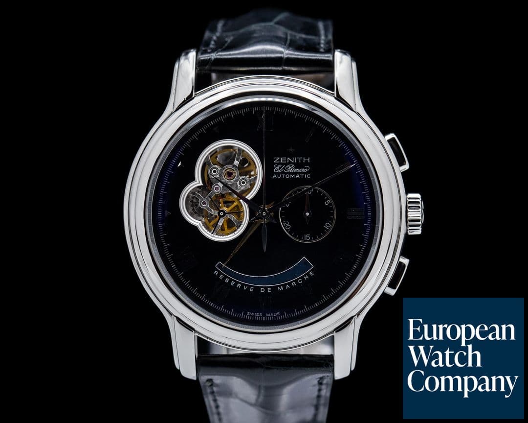 Image of Zenith Chronomaster Open XXT Black Dial SS / Strap