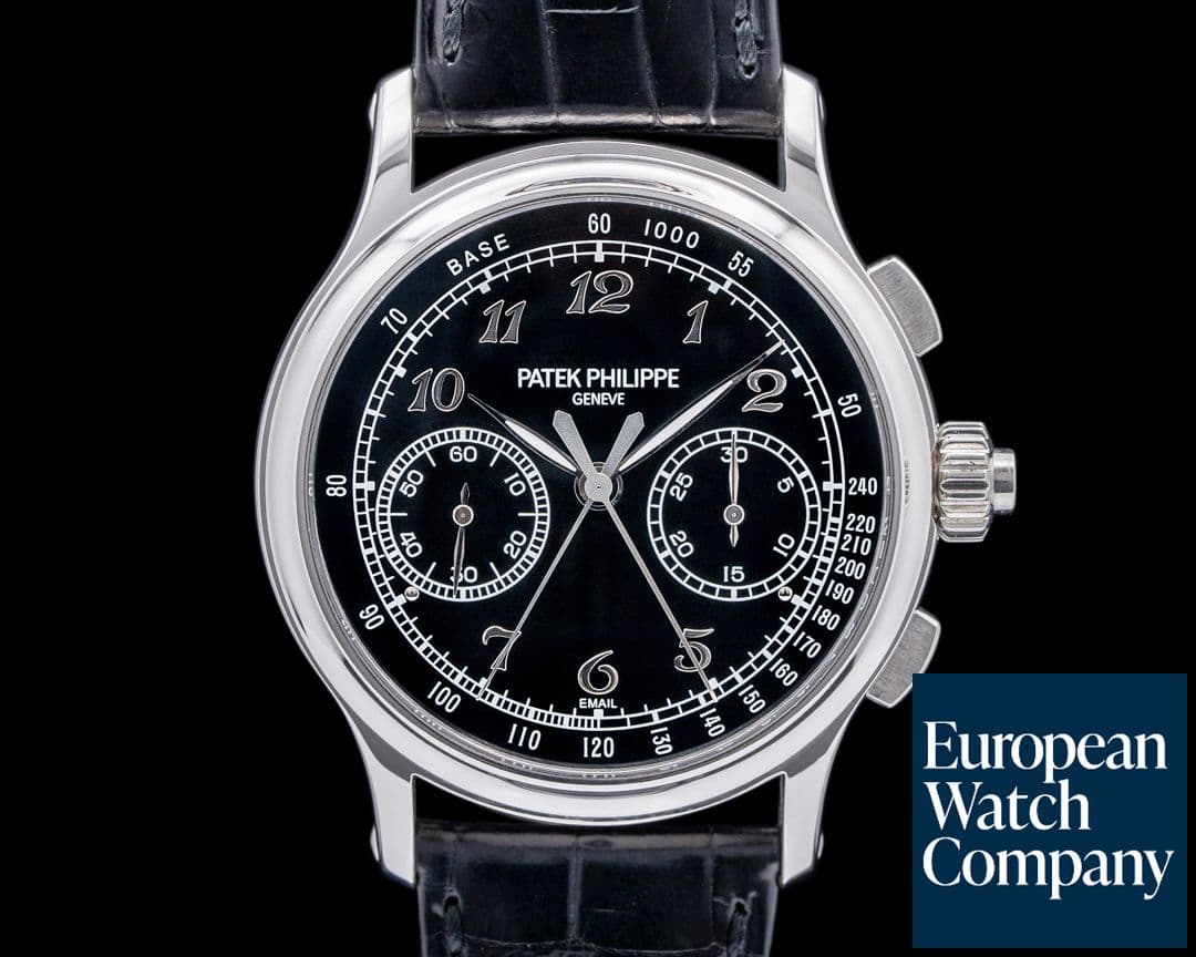 Image of Patek Philippe Split Second 5370 Platinum Black Enamel Dial 