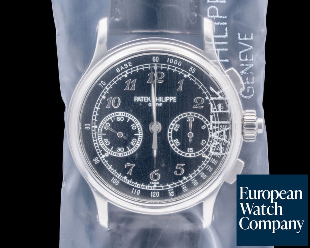 Image of Patek Philippe Split Second 5370 Platinum Black Enamel Dial SEALED UNWORN