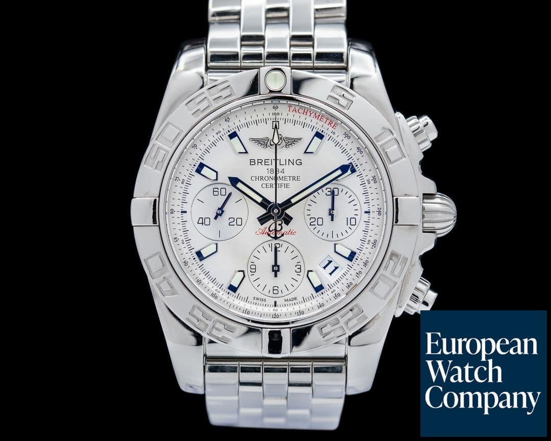 Image of Breitling Chronomat 41 Silver Dial SS / SS Bracelet