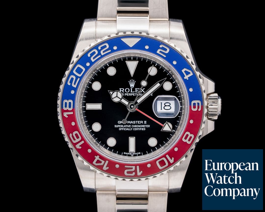 Image of Rolex GMT Master II 116719 Ceramic "Pepsi" 18k Black Dial 