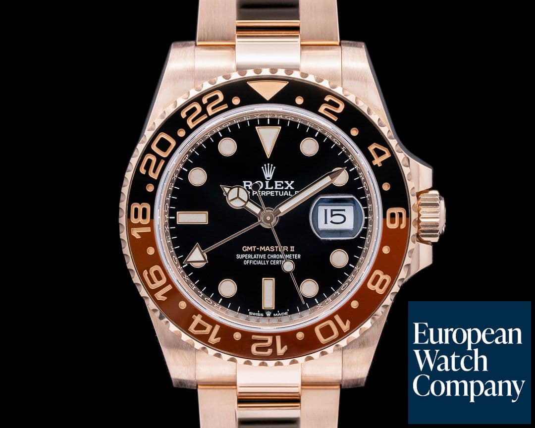 Image of Rolex GMT Master II 126715 18K Everose Ceramic Root Beer