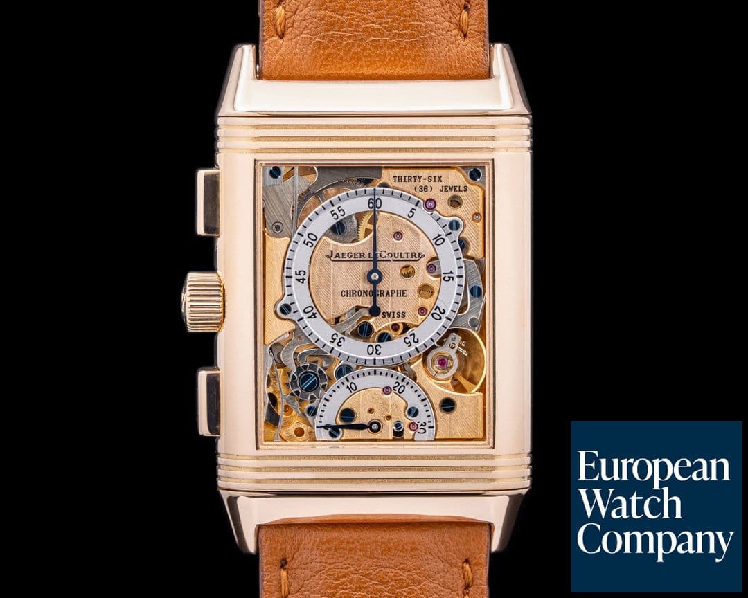Image of Jaeger LeCoultre Reverso Chronograph Retrograde 18K Rose Gold